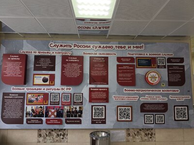 Стенд "Служить России суждено и тебе и мне!